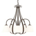 Hubbardton Forge - Five Light Chandelier - Sweeping Taper - Bronze- Union Lighting Luminaires Decor