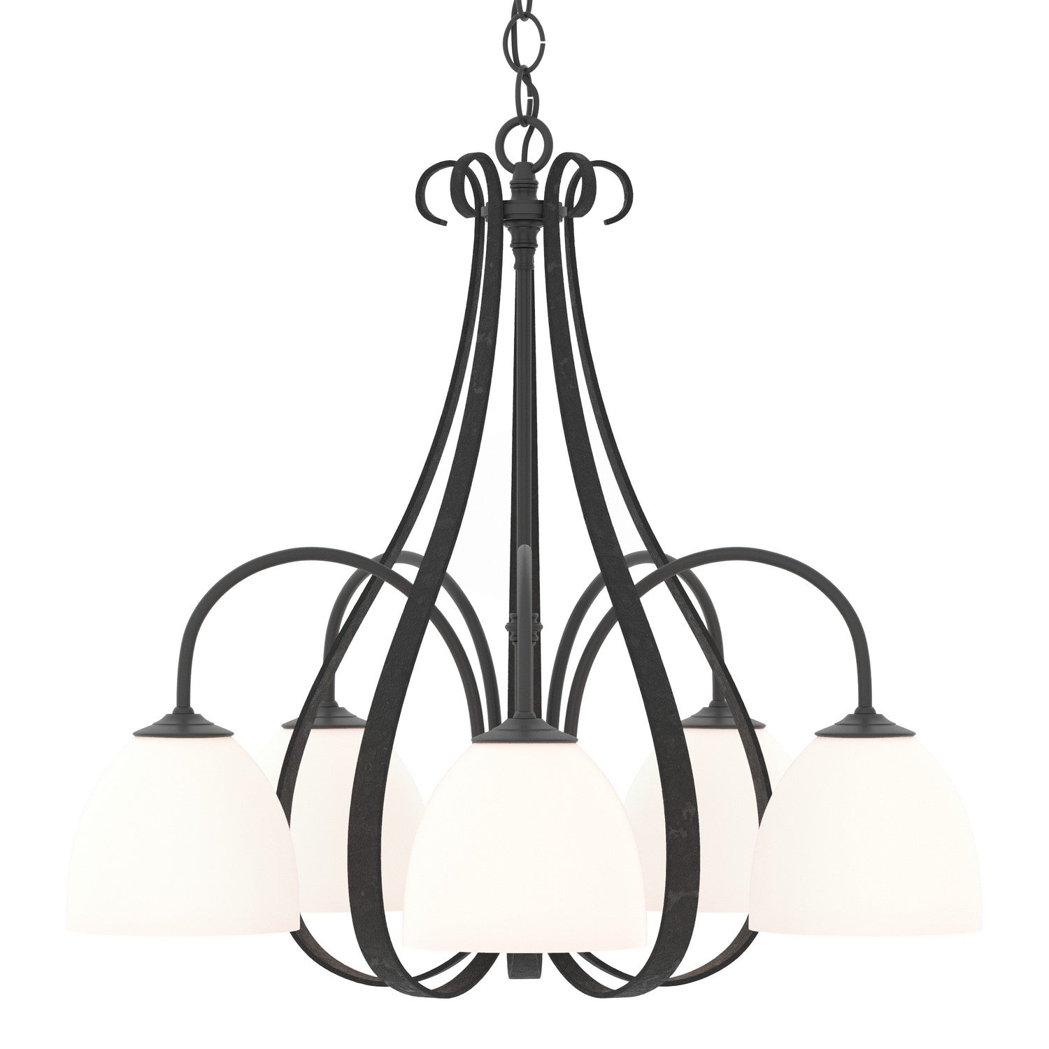 Hubbardton Forge - Five Light Chandelier - Sweeping Taper - Black- Union Lighting Luminaires Decor