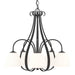 Hubbardton Forge - Five Light Chandelier - Sweeping Taper - Black- Union Lighting Luminaires Decor