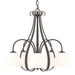 Hubbardton Forge - Five Light Chandelier - Sweeping Taper - Oil Rubbed Bronze- Union Lighting Luminaires Decor