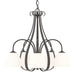Hubbardton Forge - Five Light Chandelier - Sweeping Taper - Oil Rubbed Bronze- Union Lighting Luminaires Decor