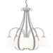 Hubbardton Forge - Five Light Chandelier - Sweeping Taper - Vintage Platinum- Union Lighting Luminaires Decor