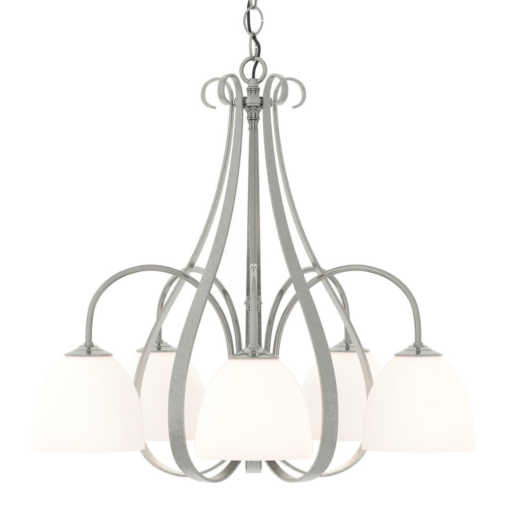 Hubbardton Forge - Five Light Chandelier - Sweeping Taper - Sterling- Union Lighting Luminaires Decor