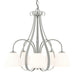 Hubbardton Forge - Five Light Chandelier - Sweeping Taper - Sterling- Union Lighting Luminaires Decor