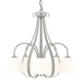 Hubbardton Forge - Five Light Chandelier - Sweeping Taper - Sterling- Union Lighting Luminaires Decor
