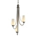 Hubbardton Forge - Three Light Chandelier - Flora - Dark Smoke- Union Lighting Luminaires Decor