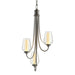 Hubbardton Forge - Three Light Chandelier - Flora - Dark Smoke- Union Lighting Luminaires Decor