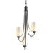 Hubbardton Forge - Three Light Chandelier - Flora - Black- Union Lighting Luminaires Decor