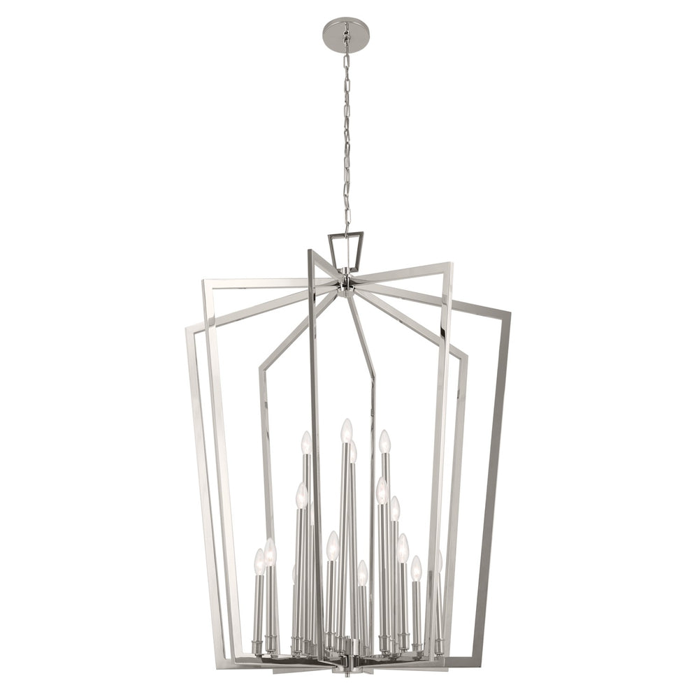 Kichler Canada - 16 Light Foyer Pendant - Abbotswell - Polished Nickel- Union Lighting Luminaires Decor