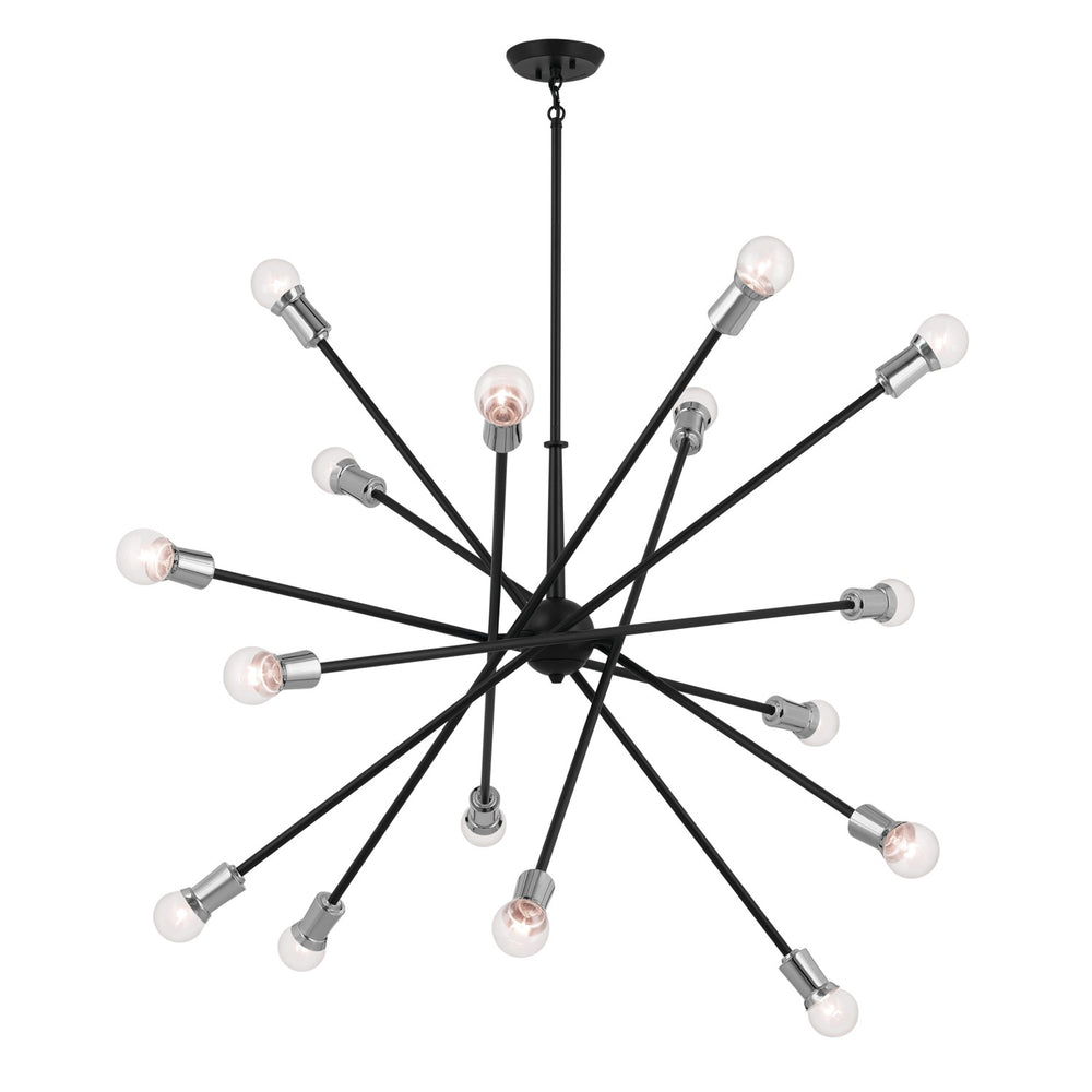 Kichler Canada - 16 Light Chandelier - Armstrong - Black- Union Lighting Luminaires Decor