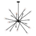 Kichler Canada - 16 Light Chandelier - Armstrong - Black- Union Lighting Luminaires Decor