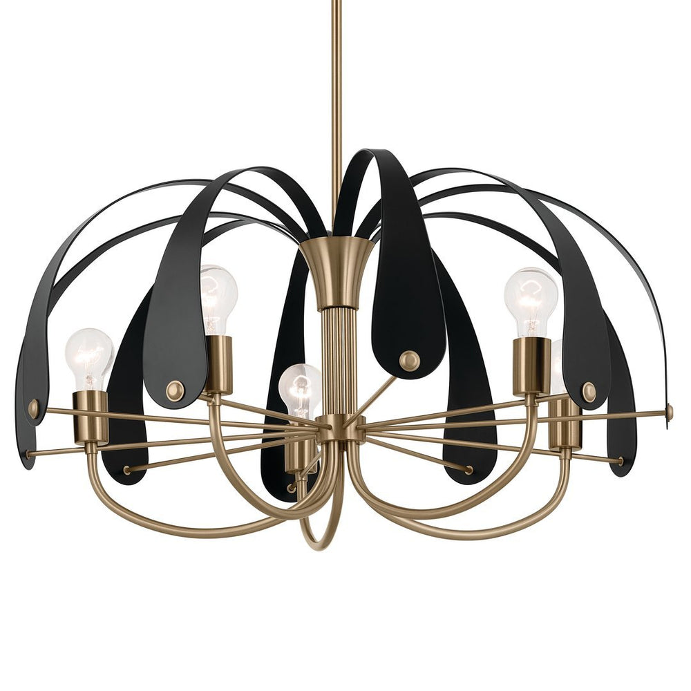 Kichler Canada - Five Light Chandelier - Petal - Champagne Bronze- Union Lighting Luminaires Decor
