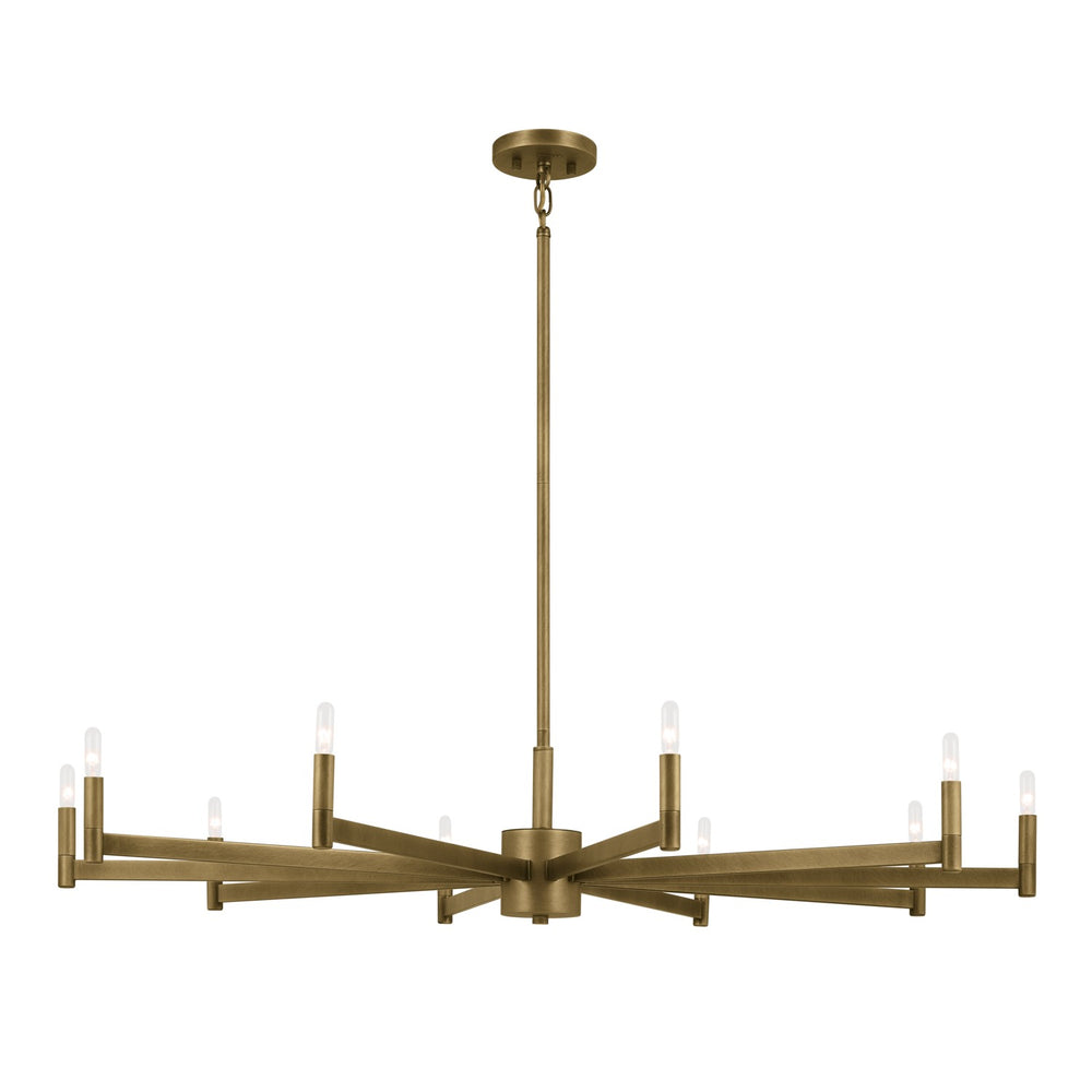 Kichler Canada - Ten Light Chandelier - Erzo - Natural Brass- Union Lighting Luminaires Decor