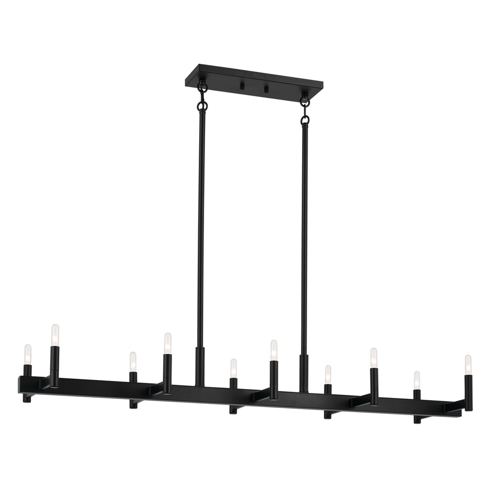 Kichler Canada - Ten Light Linear Chandelier - Erzo - Black- Union Lighting Luminaires Decor