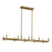Kichler Canada - Ten Light Linear Chandelier - Erzo - Natural Brass- Union Lighting Luminaires Decor