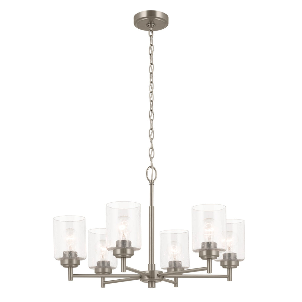 Kichler Canada - Six Light Chandelier - Winslow - Brushed Nickel- Union Lighting Luminaires Decor