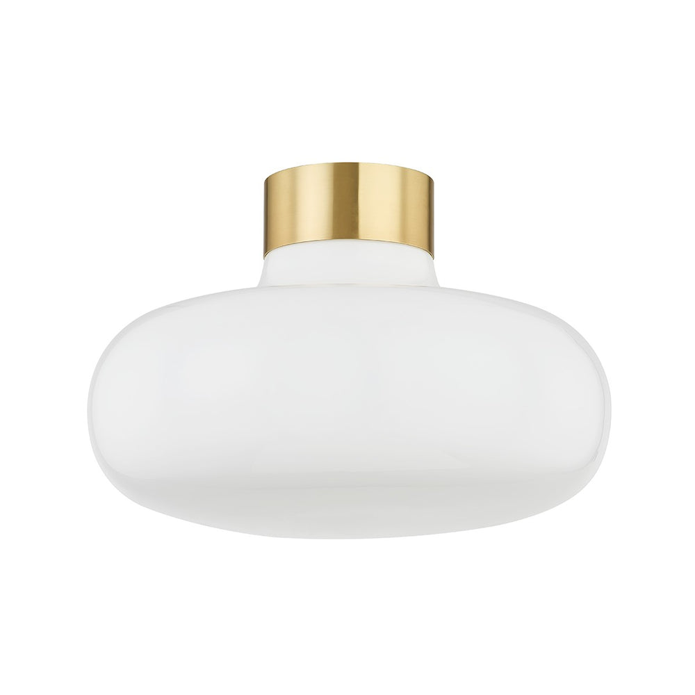 Mitzi Canada - One Light Flush Mount - Eliana - Aged Brass- Union Lighting Luminaires Decor