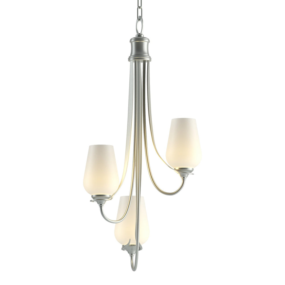 Hubbardton Forge - Three Light Chandelier - Flora - Vintage Platinum- Union Lighting Luminaires Decor