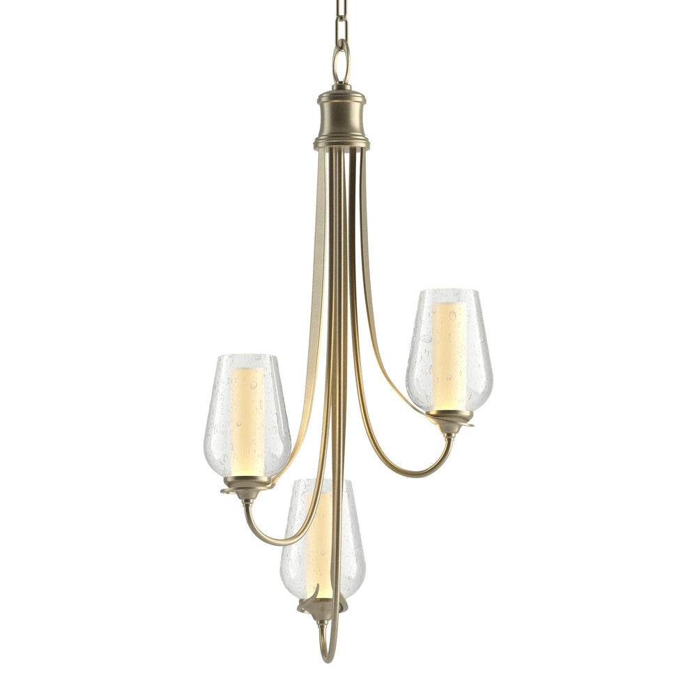 Hubbardton Forge - Three Light Chandelier - Flora - Soft Gold- Union Lighting Luminaires Decor