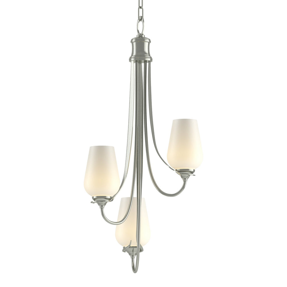 Hubbardton Forge - Three Light Chandelier - Flora - Sterling- Union Lighting Luminaires Decor