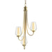 Hubbardton Forge - Three Light Chandelier - Flora - Modern Brass- Union Lighting Luminaires Decor