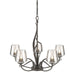 Hubbardton Forge - Five Light Chandelier - Flora - Dark Smoke- Union Lighting Luminaires Decor