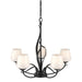 Hubbardton Forge - Five Light Chandelier - Flora - Black- Union Lighting Luminaires Decor