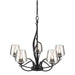 Hubbardton Forge - Five Light Chandelier - Flora - Black- Union Lighting Luminaires Decor