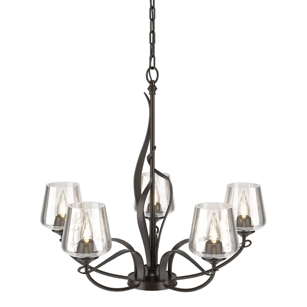 Hubbardton Forge - Five Light Chandelier - Flora - Oil Rubbed Bronze- Union Lighting Luminaires Decor