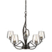 Hubbardton Forge - Five Light Chandelier - Flora - Oil Rubbed Bronze- Union Lighting Luminaires Decor