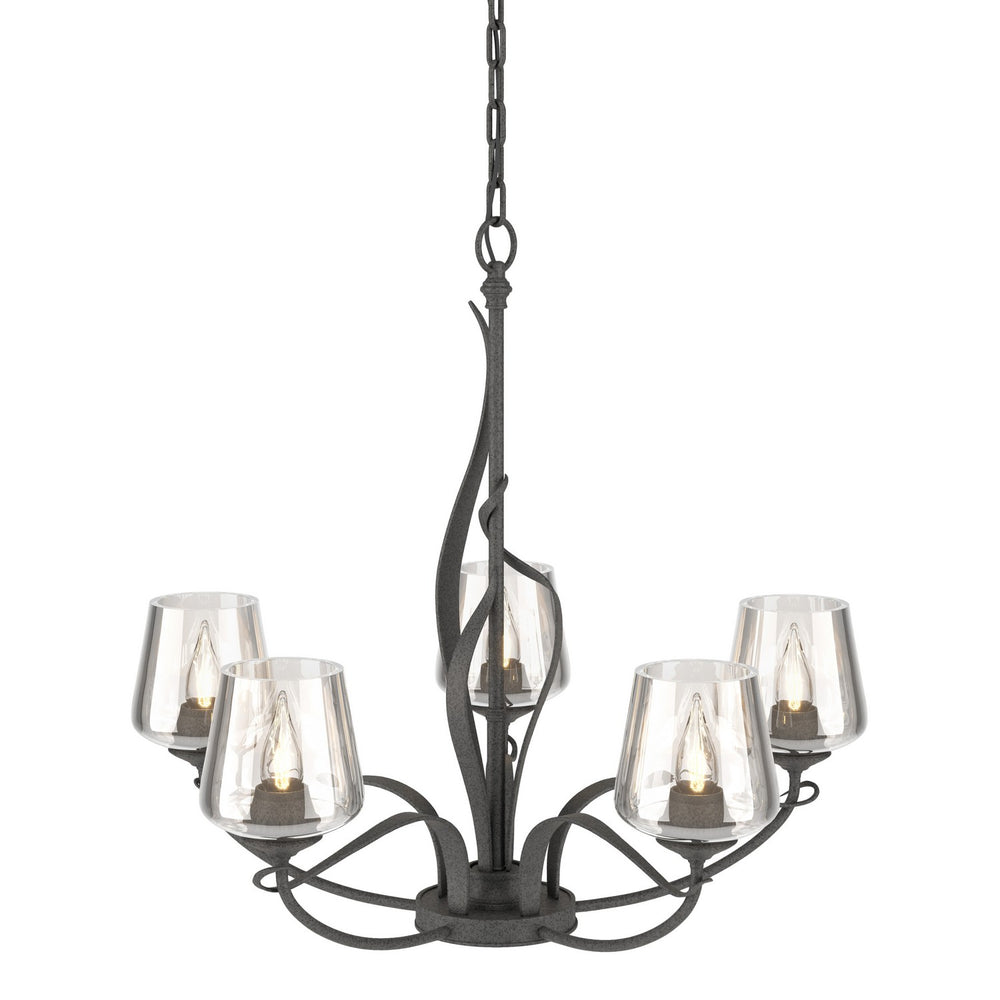 Hubbardton Forge - Five Light Chandelier - Flora - Natural Iron- Union Lighting Luminaires Decor