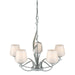 Hubbardton Forge - Five Light Chandelier - Flora - Vintage Platinum- Union Lighting Luminaires Decor