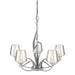 Hubbardton Forge - Five Light Chandelier - Flora - Vintage Platinum- Union Lighting Luminaires Decor