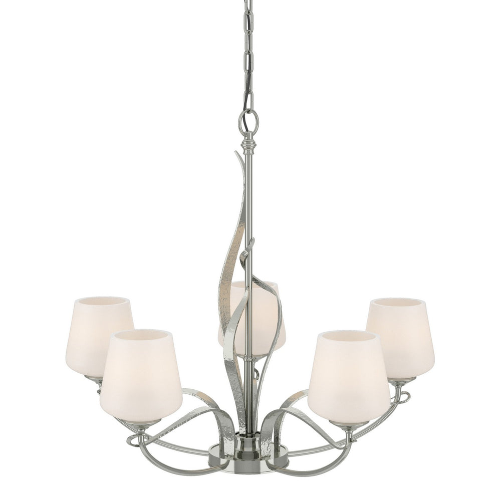 Hubbardton Forge - Five Light Chandelier - Flora - Sterling- Union Lighting Luminaires Decor