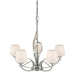 Hubbardton Forge - Five Light Chandelier - Flora - Sterling- Union Lighting Luminaires Decor