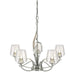 Hubbardton Forge - Five Light Chandelier - Flora - Sterling- Union Lighting Luminaires Decor