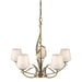 Hubbardton Forge - Five Light Chandelier - Flora - Modern Brass- Union Lighting Luminaires Decor
