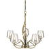 Hubbardton Forge - Five Light Chandelier - Flora - Modern Brass- Union Lighting Luminaires Decor