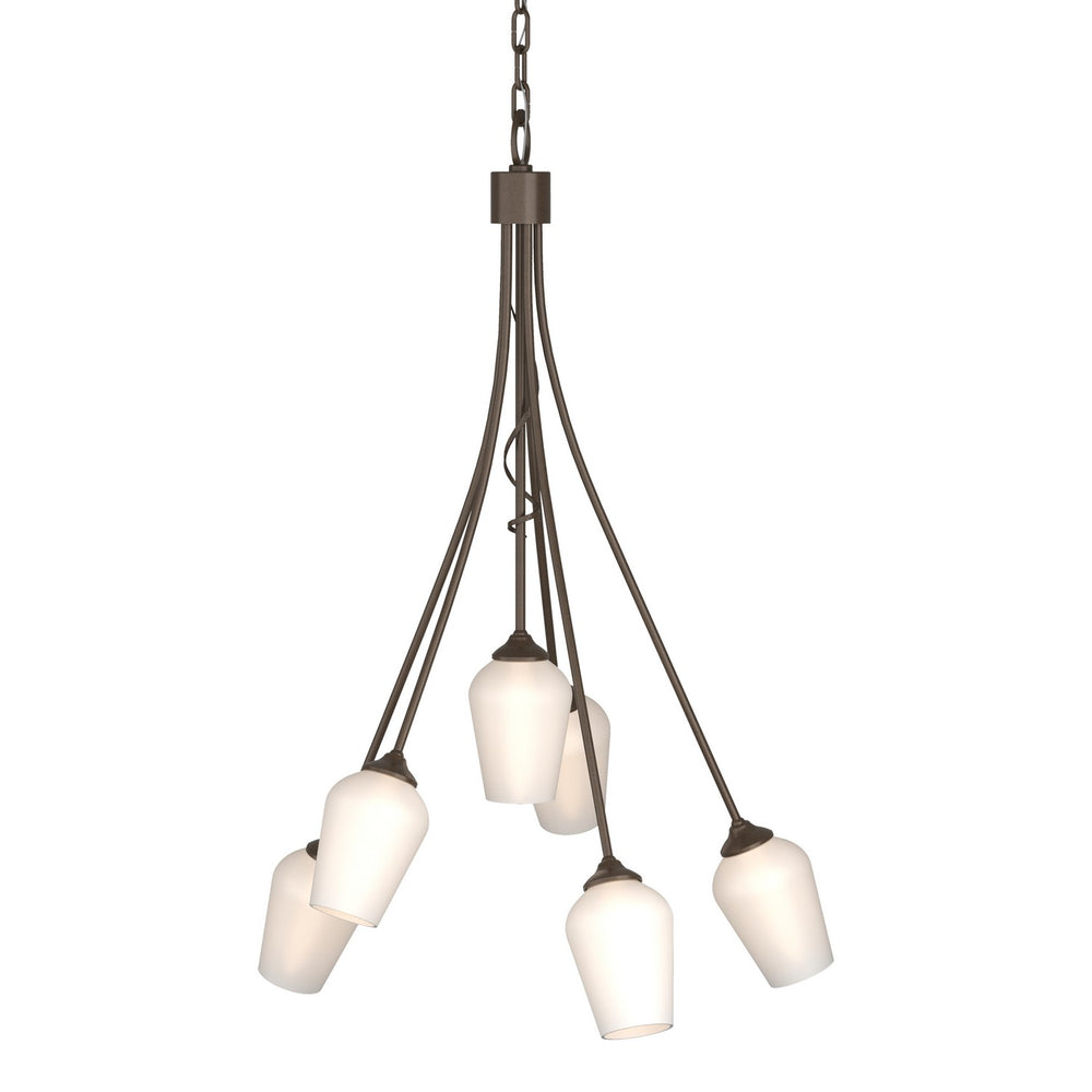 Hubbardton Forge - Six Light Chandelier - Flora - Bronze- Union Lighting Luminaires Decor