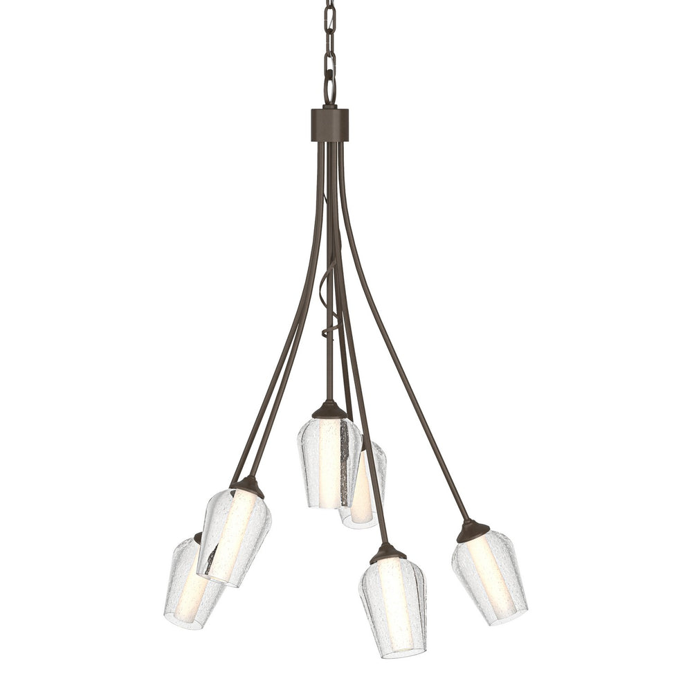 Hubbardton Forge - Six Light Chandelier - Flora - Bronze- Union Lighting Luminaires Decor