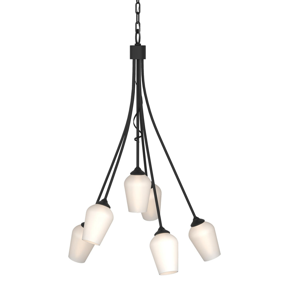 Hubbardton Forge - Six Light Chandelier - Flora - Black- Union Lighting Luminaires Decor