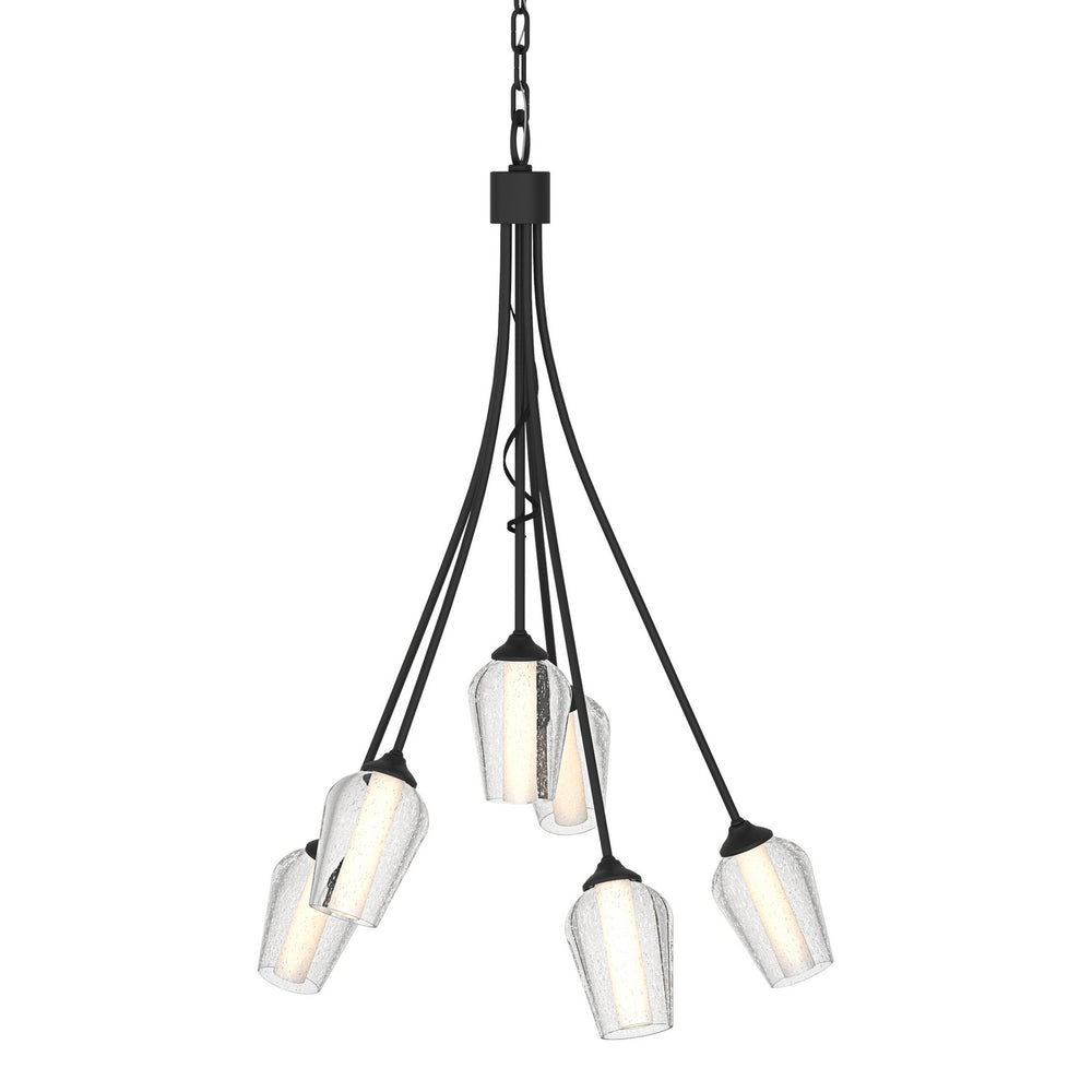 Hubbardton Forge - Six Light Chandelier - Flora - Black- Union Lighting Luminaires Decor