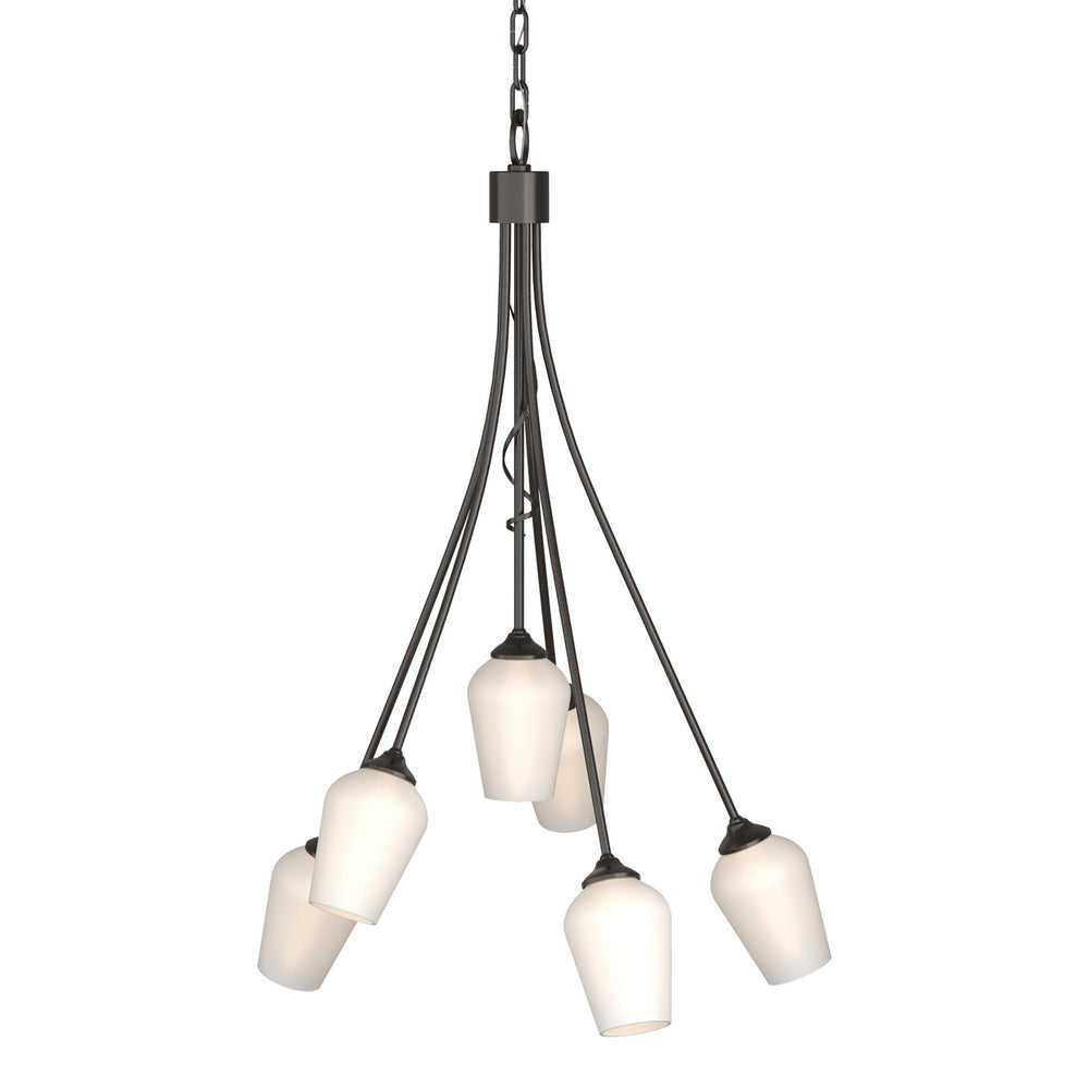 Hubbardton Forge - Six Light Chandelier - Flora - Oil Rubbed Bronze- Union Lighting Luminaires Decor