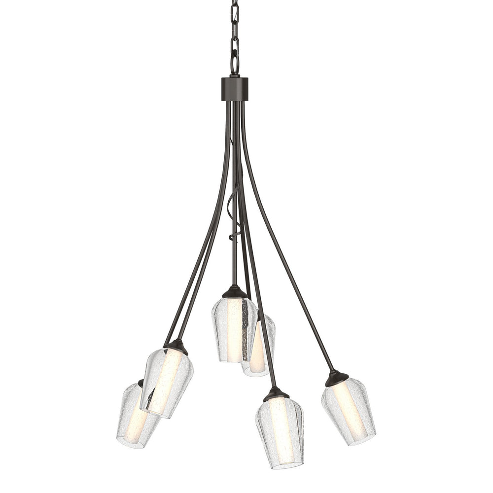 Hubbardton Forge - Six Light Chandelier - Flora - Oil Rubbed Bronze- Union Lighting Luminaires Decor