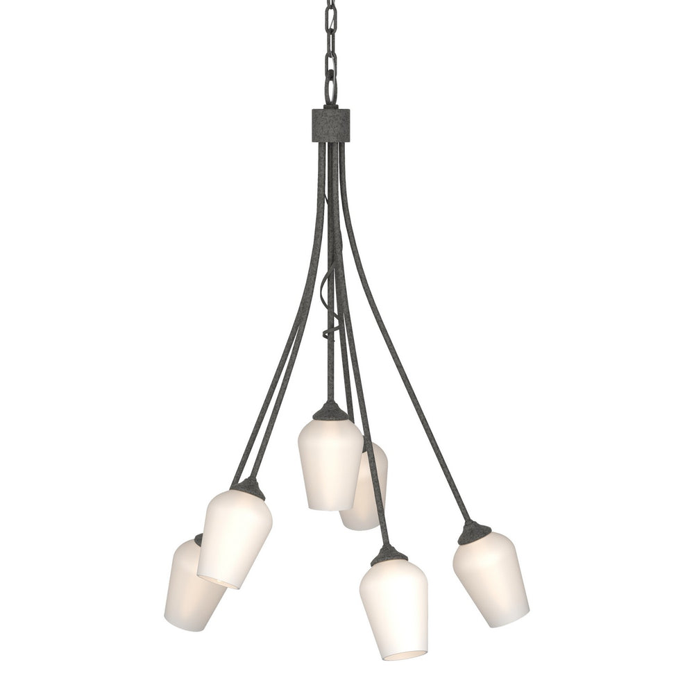 Hubbardton Forge - Six Light Chandelier - Flora - Natural Iron- Union Lighting Luminaires Decor