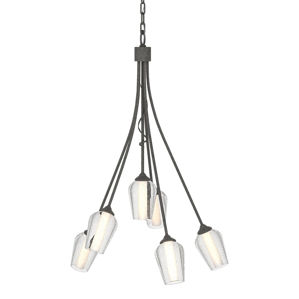 Hubbardton Forge - Six Light Chandelier - Flora - Natural Iron- Union Lighting Luminaires Decor