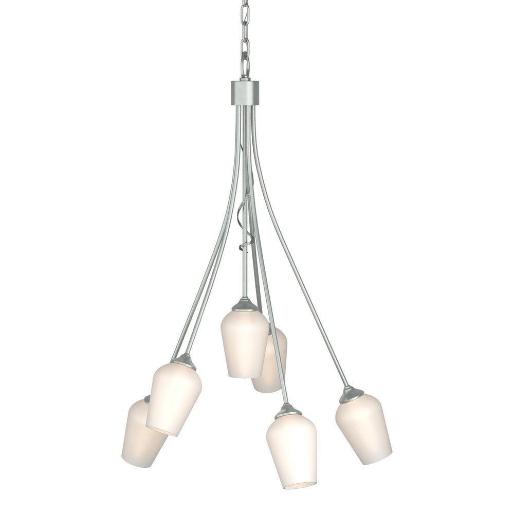 Hubbardton Forge - Six Light Chandelier - Flora - Vintage Platinum- Union Lighting Luminaires Decor