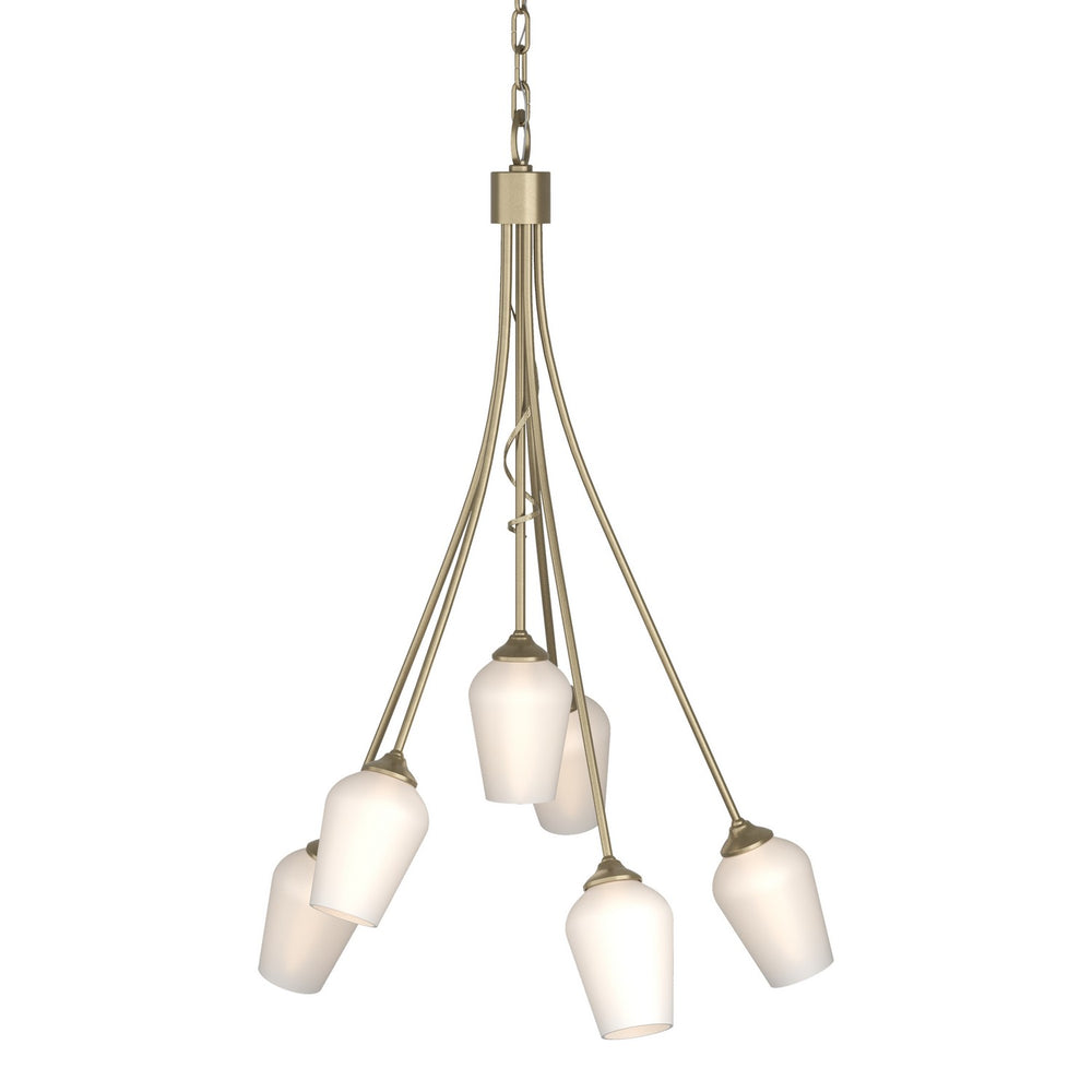 Hubbardton Forge - Six Light Chandelier - Flora - Soft Gold- Union Lighting Luminaires Decor