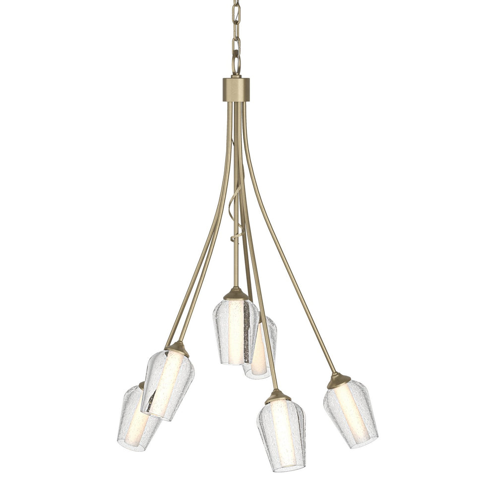 Hubbardton Forge - Six Light Chandelier - Flora - Soft Gold- Union Lighting Luminaires Decor