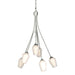 Hubbardton Forge - Six Light Chandelier - Flora - Sterling- Union Lighting Luminaires Decor